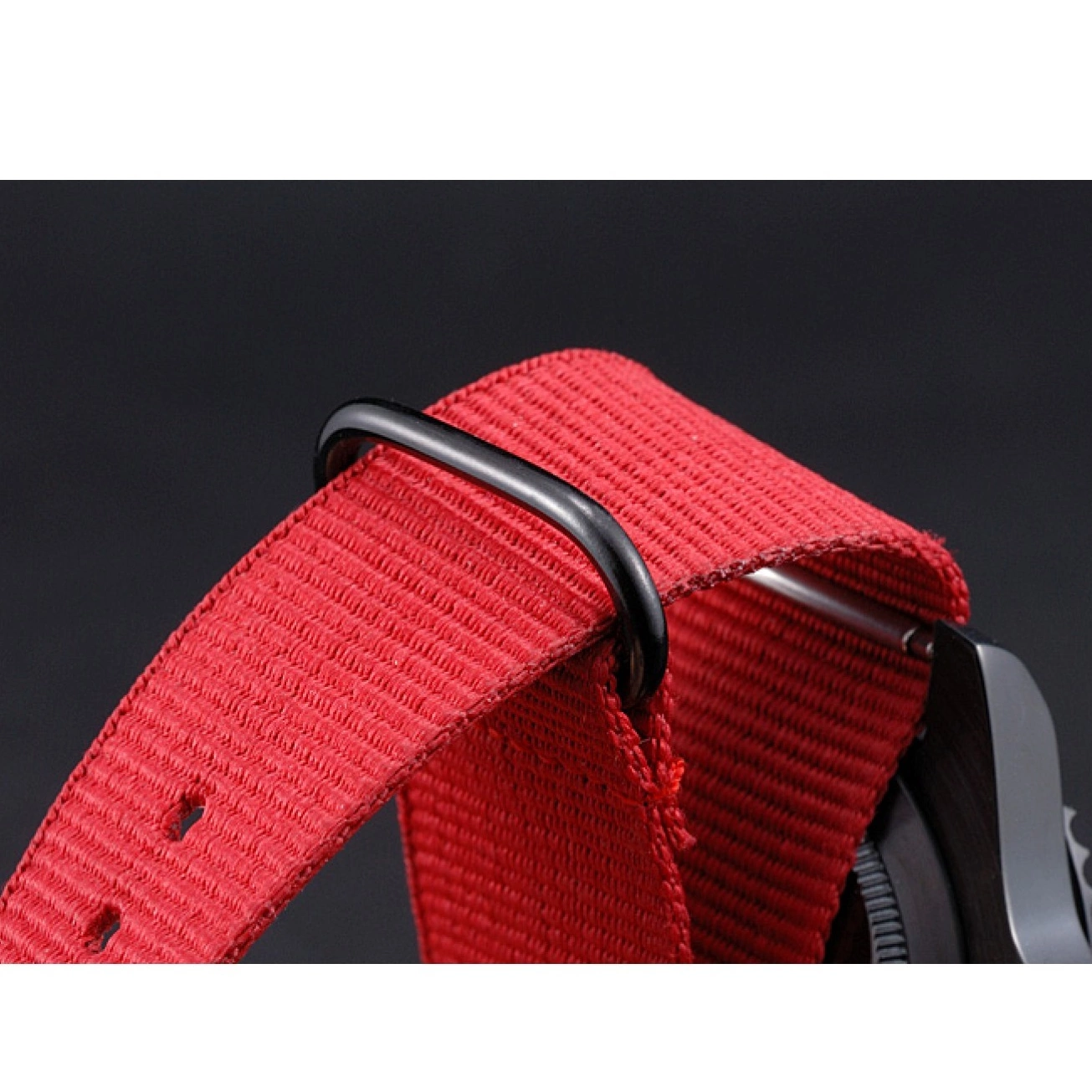 Rolex aaa copy 622010 Submariner Red Nylon Rolex Strap Stealth 0705